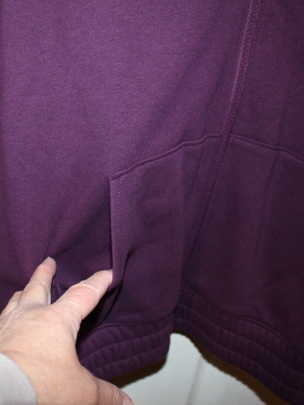 NWT Tek Gear Bomber style zip front sweatshirt Nicely Made women's 4X Purple - Picture 5 of 6
